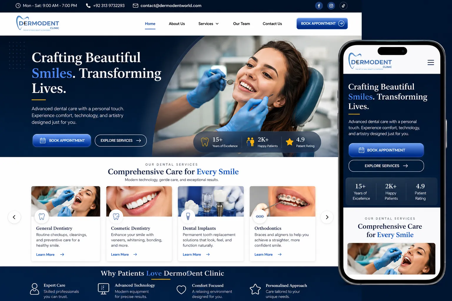 DermoDent Clinic website project